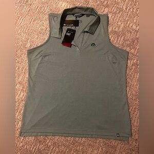 NWT green women’s Travis Mathews sleeveless polo